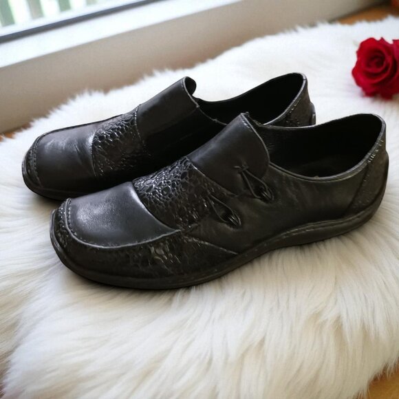 RIEKER Women’s Black Leather Flats “Celia” EU 40  US 9.5–10  Anti-Stress Comfort - Picture 5 of 15